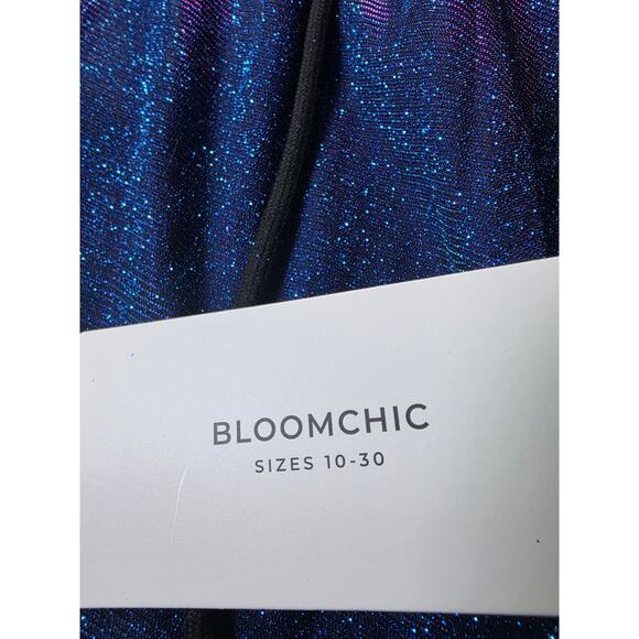 BLOOMCHIC Blue Purple Iridescent Sparkly NEW Zip Waist Cinch Jacket SZ 18-20 - Picture 6 of 10